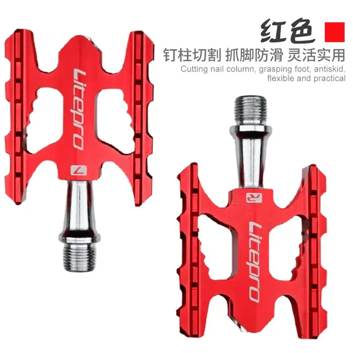 Pédales de vélo Litepro en alliage d'aluminium léger, roulements à billes, pédales antidérapantes co