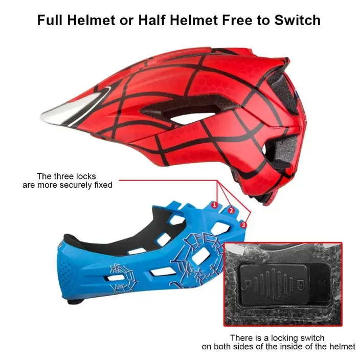 Casque de vélo intégral BATFOX pour enfants