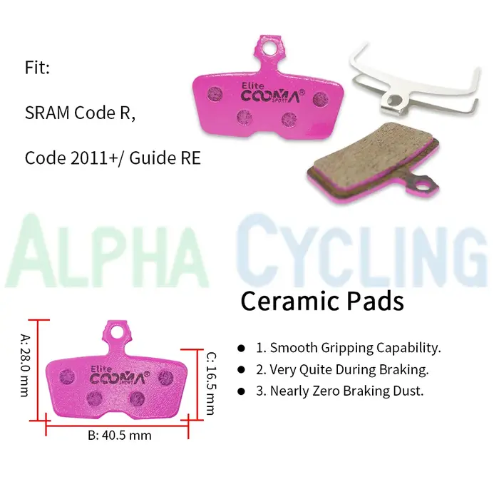 4 paires de plaquettes de frein à disque en céramique pour étrier AVID Code R, SRAM Motive, DB8, COD