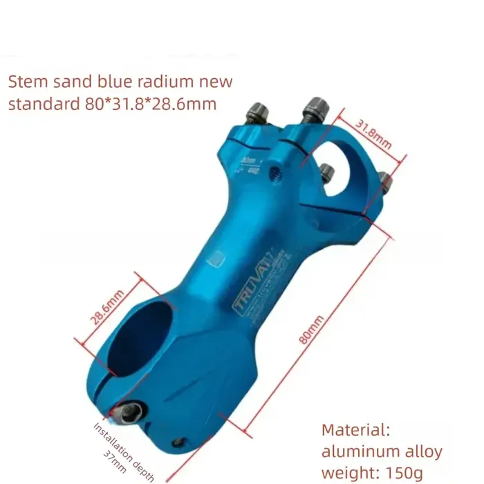 31, 8 * 80 mm en alliage d'aluminium tiges de vélo
