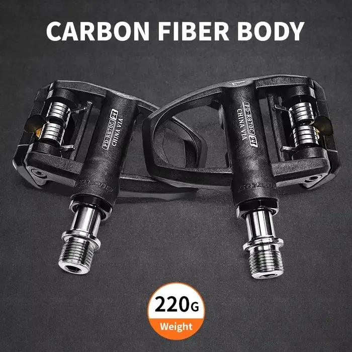 Pédales de vélo de route sans clip Bucklos compatibles avec le système Look Keo