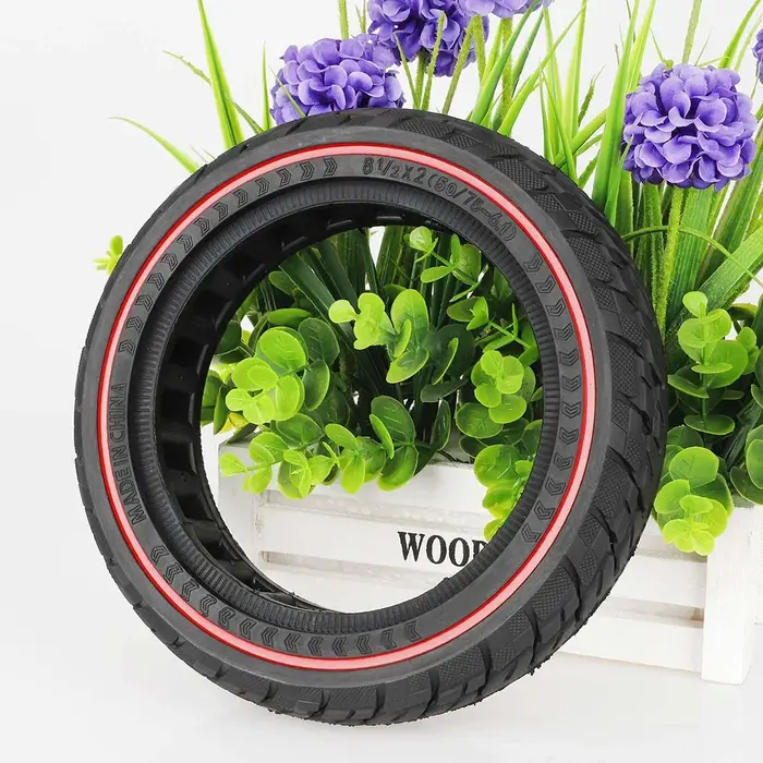 Pneu de Scooter électrique 8.5 pouces 8 1/2*2, pneu solide 50/75 – 6.1 pour Xiao * Mi M365, pneu en caoutchouc, roue 8.5 pouces