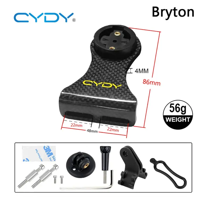 CYDY – support Garmin Bryton Wahoo en carbone pour guidon d'ordinateur de vélo avant vtt