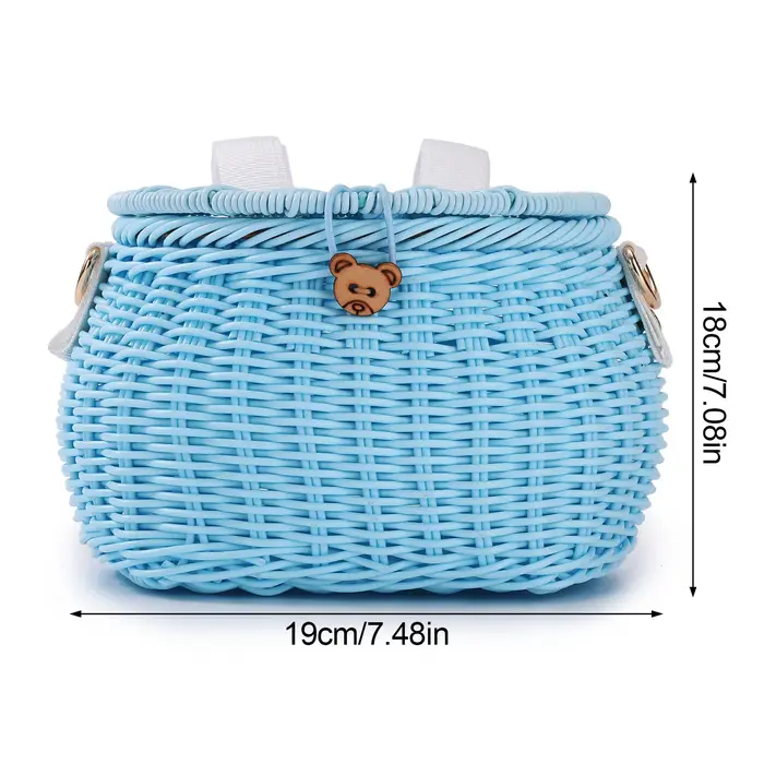 Panier avant de vélo mignon avec couvercle couleur Macaron