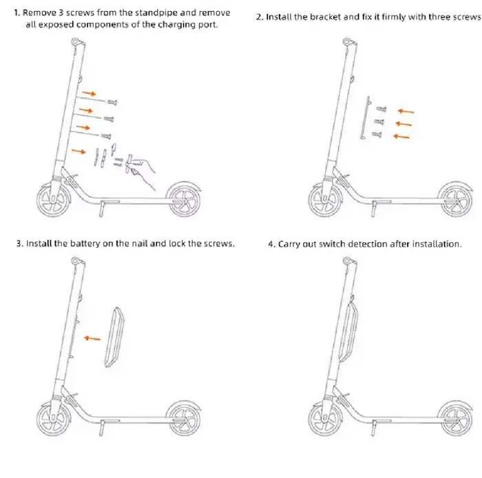 Batterie externe 36V 5.2Ah pour trottinettes électriques Segway-Ninebot ES1 ES2 ES4