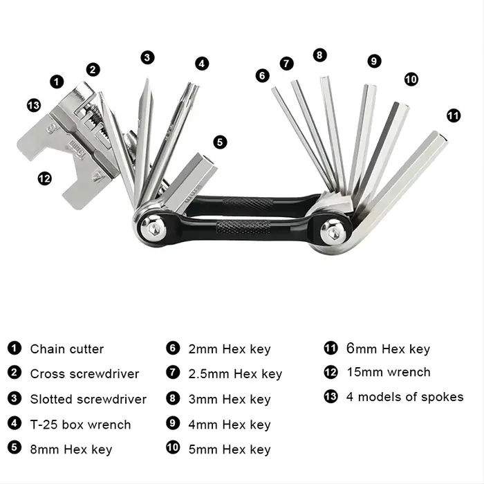 Coupe-chaîne multi-outils pour vélo