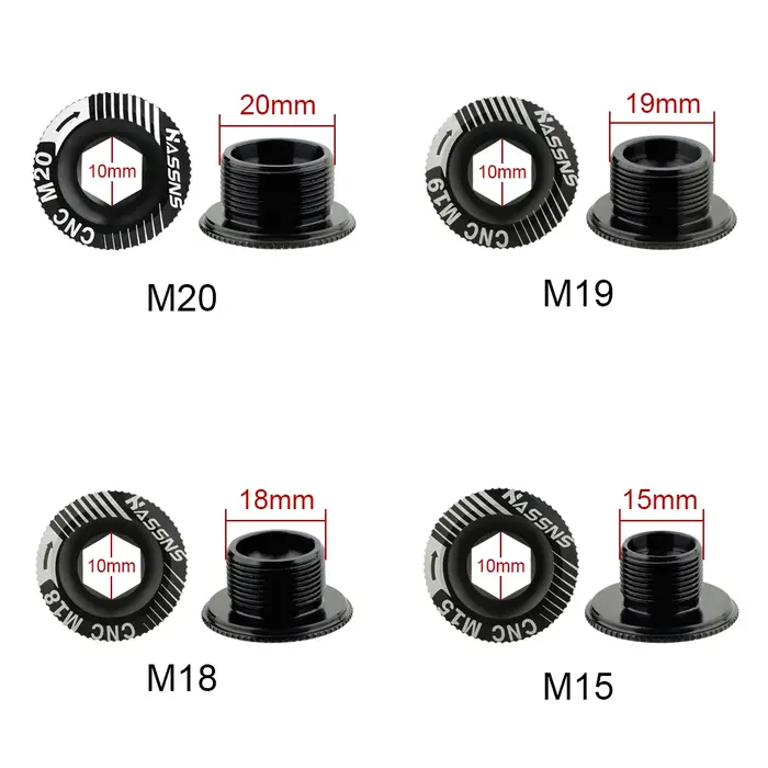 Vis de manivelle CNC en alliage d'aluminium pour pédalier Shimano XT/XTR/SLX, capuchon de 2,2 de vél