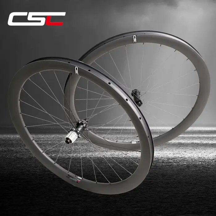 CSC gravier vélo largeur intérieure 24.2mm/25mm roues en carbone pilier 2015 rayons 36T cliquet asymétrie jante tirer