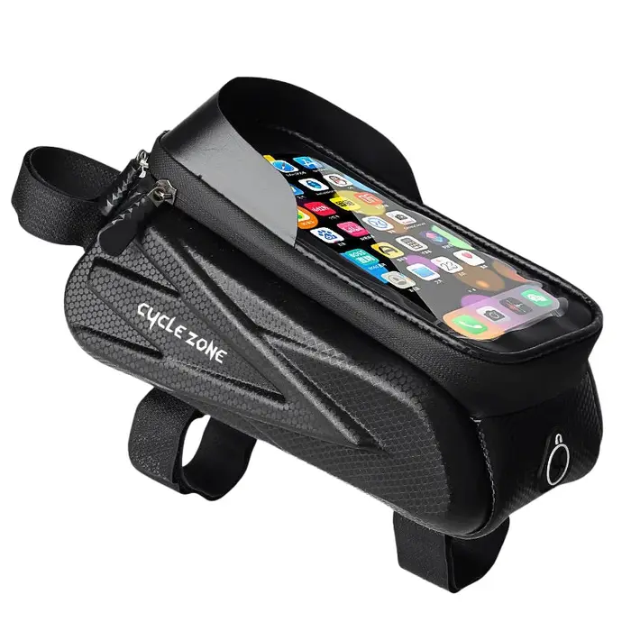 Sac de téléphone de vélo, sacs de cadre de Tube avant supérieur de vélo, sac avant de cyclisme pour 