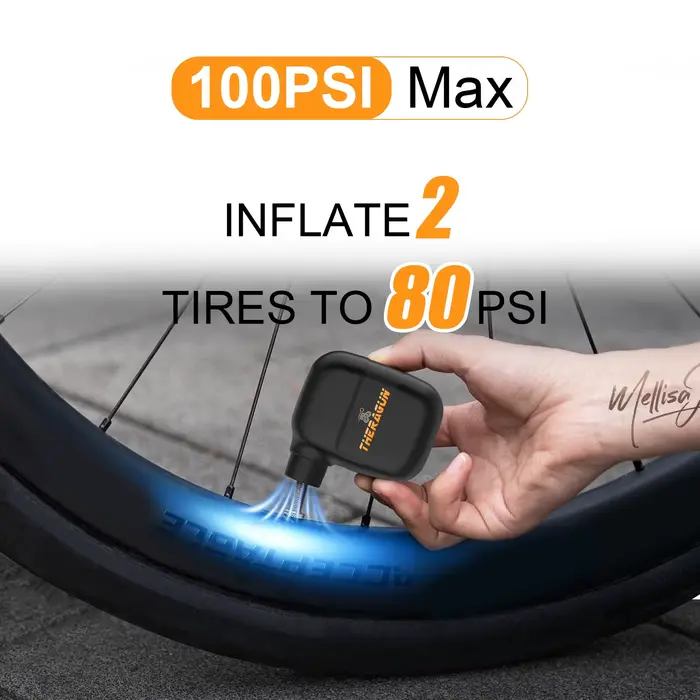 Mini pompe à vélo Portable gonfleur d'air Rechargeable 100PSI 5V type-c accessoires