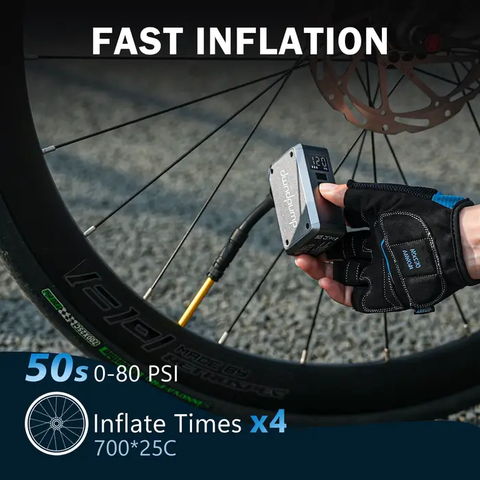 Dwndpump DP5 PRO Mini pompe à vélo électrique 120PSI Max avec batterie Rechargeable 420mAh affichage LED gonfleur de