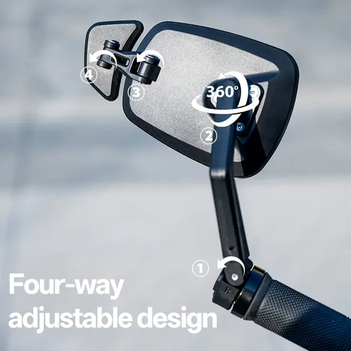 Walosphy 360 ° Rétroviseur double rotatif pour vélo