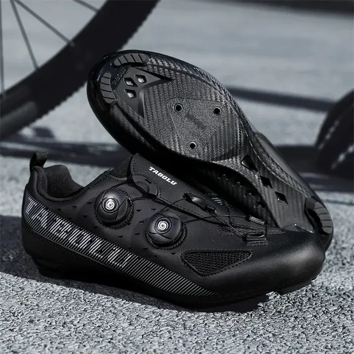 Chaussures de vélo de montagne pour hommes et femmes, chaussures de cyclisme sur route, chaussures de cyclisme à pédale plate en caoutchouc, chaussures de cyclisme d'extérieur à crampons