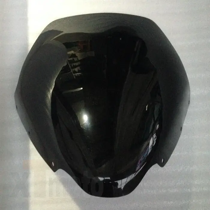 Pare-brise court noir pour moto et scooter
