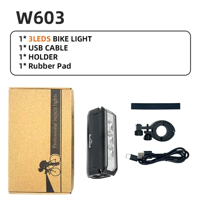Fivemi Lampe de vélo 10000 mAh – Lampe de cyclisme super lumineuse à 17 LED avec batterie externe US