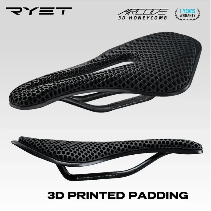 RYET 3D imprimé selle de vélo ultraléger en Fiber de carbone creux confortable respirant vtt gravier
