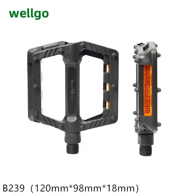 WELLGO - Paire de pédales VTT - Pédales de vélo de montagne et de route - Pédales double roulement D