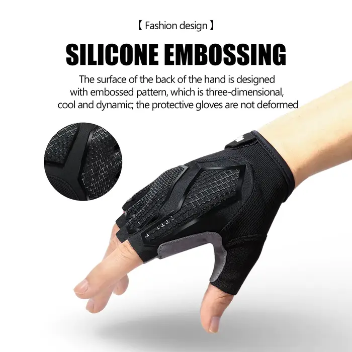 Gants de cyclisme demi-doigt pour hommes et femmes, en Silicone liquide, absorbant les chocs, respir