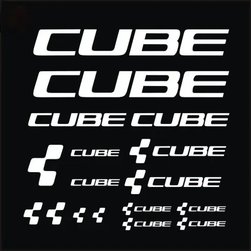 Autocollants réfléchissants en vinyle pour cadre de vélo CUBE