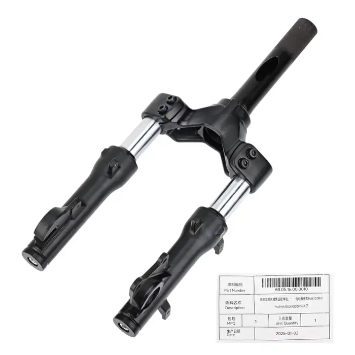 Fourche avant d'origine en alliage d'aluminium noir pour scooter électrique Segway MAX G3 accessoire amortisseur protection antichoc durable
