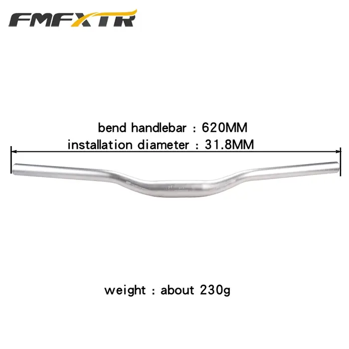 Guidon de vtt XM en forme d'hirondelle, 6 degrés, 31.8mm x 620mm, pièces de bicyclette