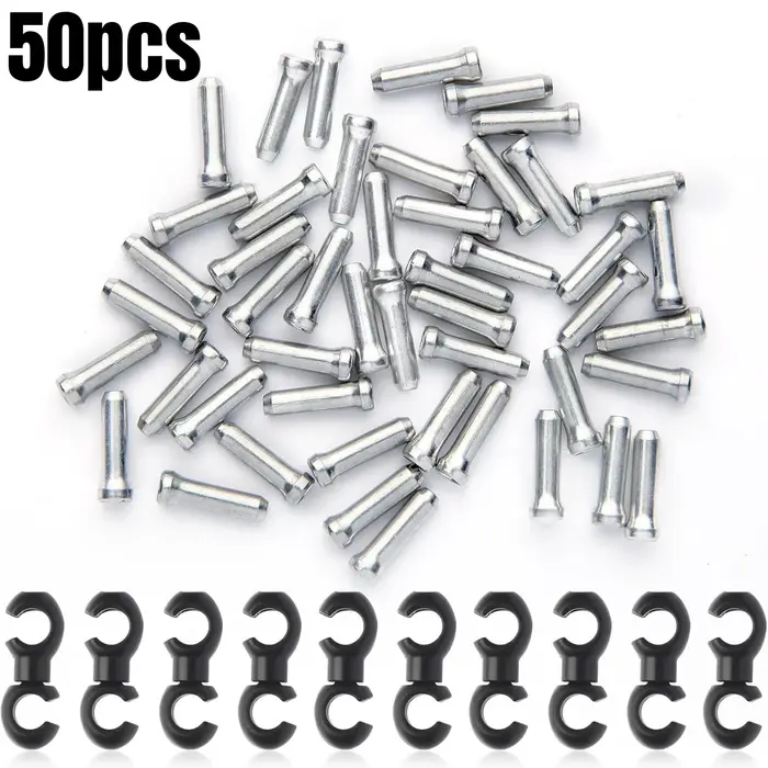 Lot de 50 embouts de câble de vélo avec clips rotatifs pour câbles de frein VTT pour un cyclisme fluide et des performances améliorées
