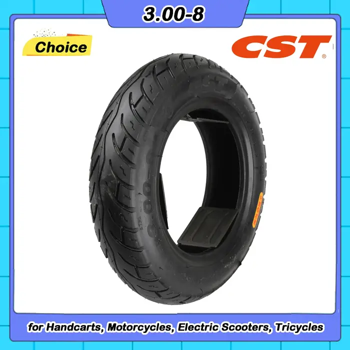 Pneu tubeless CST 3.00-8 pour scooters à essence et électriques, véhicules d'entrepôt, mini-motos, c