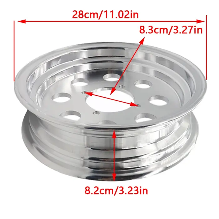 Jantes en alliage d'aluminium de 10 pouces (taille 2.75-10) pour vélos et motos – Accessoires modifiés