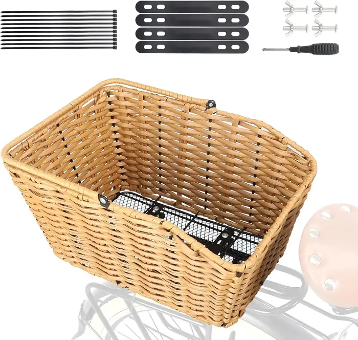 Mir arrière de vélo tissé de grande capacité avec outils d'installation