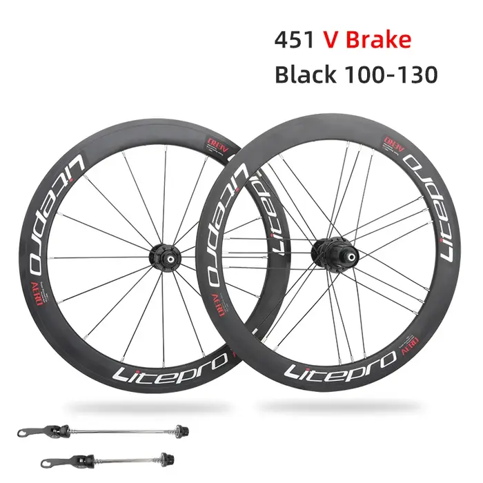 Vélo pliant roue noire 20 pouces disque/V hauteur de frein 40mm 4 Peilin alliage d'aluminium BMX 406/451 jeu de roues pièces de cyclisme d'hiver