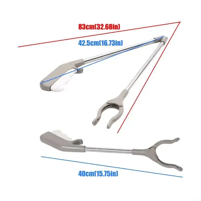 Paquet 2 dispositifs maintien pliables avec tige extensible 83cm barre droite 40cm pour une utilisation