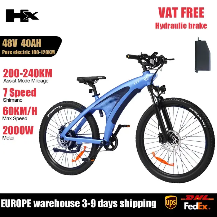 HX Q5 2000W Ebikes 57 KM/H vélo électrique 27.5 pouces adultes