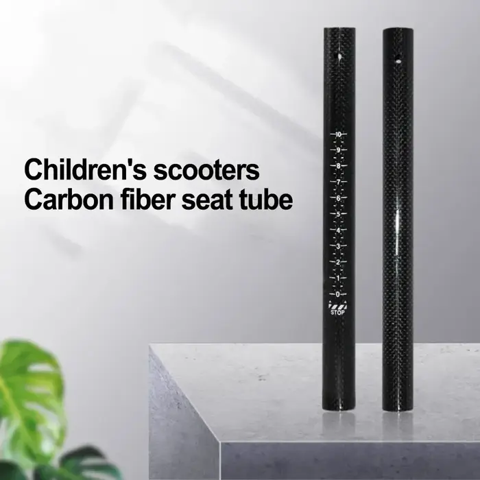 Tige de dégager de vélo en carbone pour enfants, tube de dégager léger, design ergonomique, vélo d'é