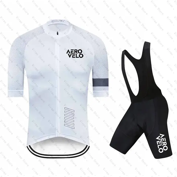 AERO VELO Ensemble de maillot de cyclisme à manches courtes pour hommes