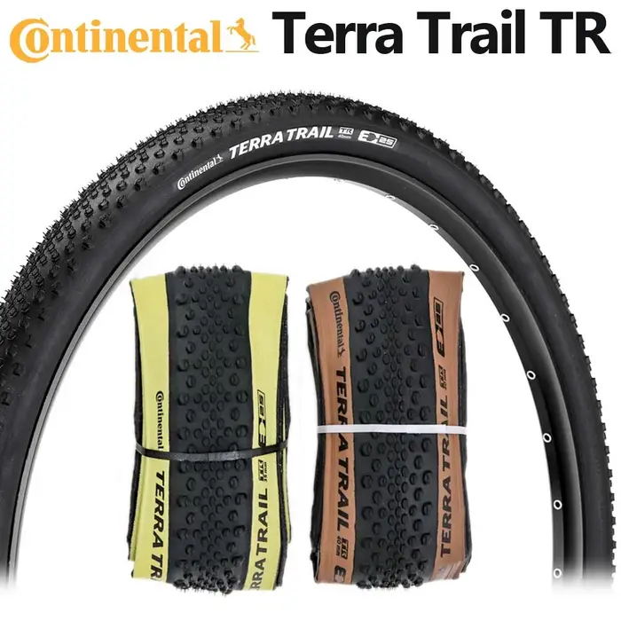 Pneu pliable Continental Terra Trail 700c pour vélo de route et gravel tubeless ready haute adhérence sur gravier et chemins de terre