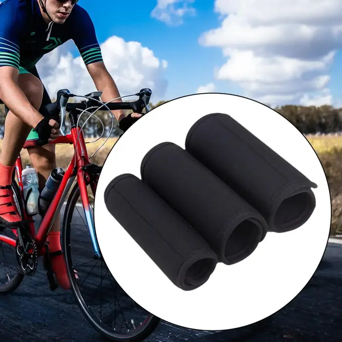 Protecteur de cadre de vélo 2 pièces, coussin en néoprène et housse en Fiber de carbone pour envelop