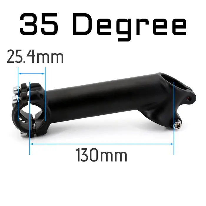 Potence de guidon de vélo de route et VTT, pièce de bicyclette ultralégère résistante 35, 25.4x130mm