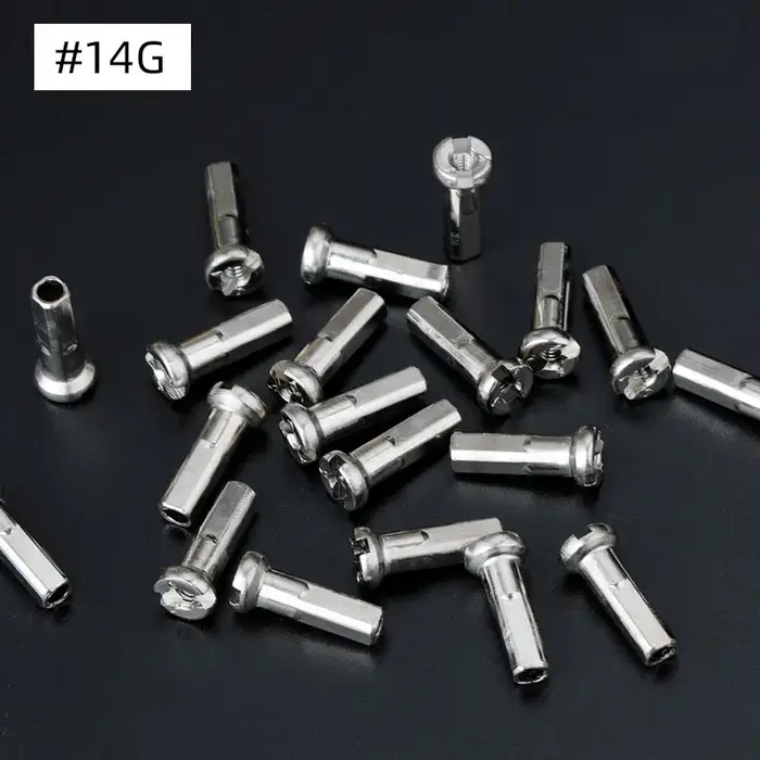 Bouchons de jante en laiton pour roue de vélo de route et VTT, pièces revêtues de cuivre CU Kg, 14G 