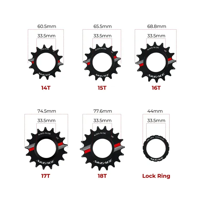 SKEACE vélo à pignon fixe 13T 14T 15T 16T 17T 18T cyclisme Cog Fixie piste