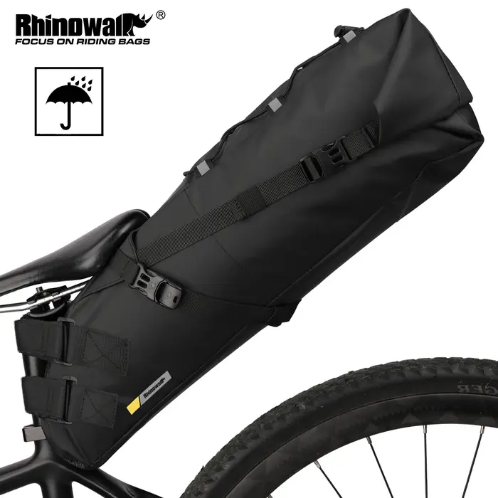 Rhinowalk sac de selle de vélo étanche grande capacité sac de selle de vélo sac arrière pliable de c