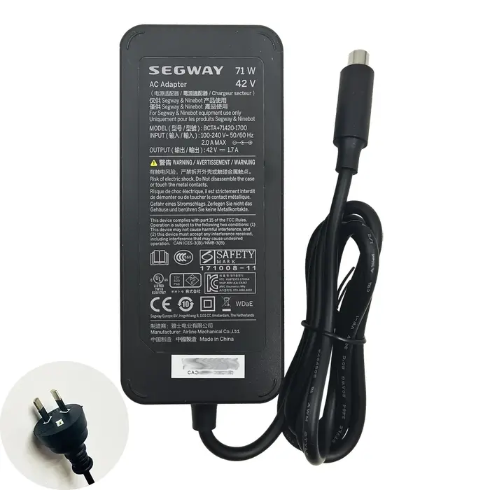 Ninebot-Chargeur Segway pour scooter électrique, pièces d'origine, ES1, ES2, 42V, 1,7 A, ES4, E22, E