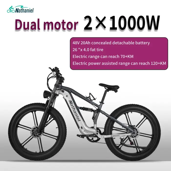 Nathaniel SYR09 vélo électrique 2000W double moteur
