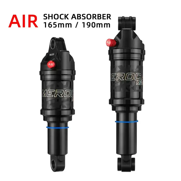 MEROCA amortisseur arrière de vélo 125mm/150mm/165mm/190mm longueur pression d'air réglable VTT