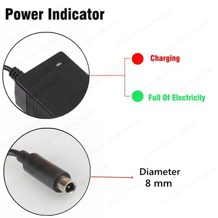 Chargeur de scooter 42V 3A pour Xiaomi Mijia M365 Pro Ninebot Es1 Es2 Es4