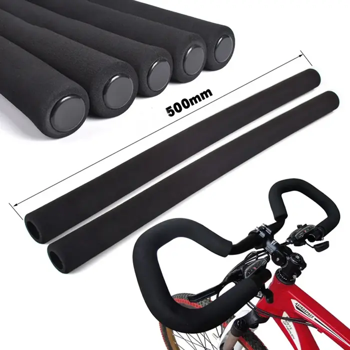 1 paire vélo vélo vtt antidérapant guidon Tube éponge mousse caoutchouc poignée barre poignées Kits ensembles 130/150/195/350/ 500mm