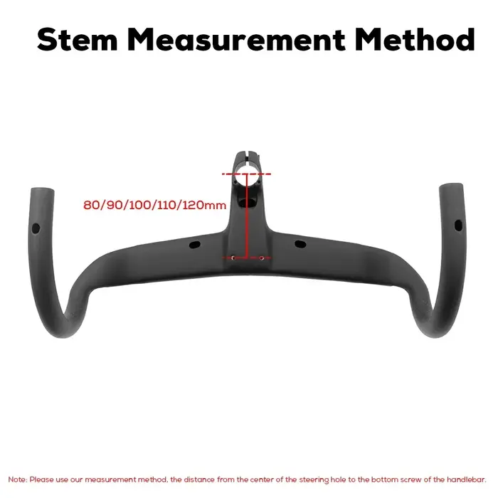 Guidon de vélo de route en carbone avec support