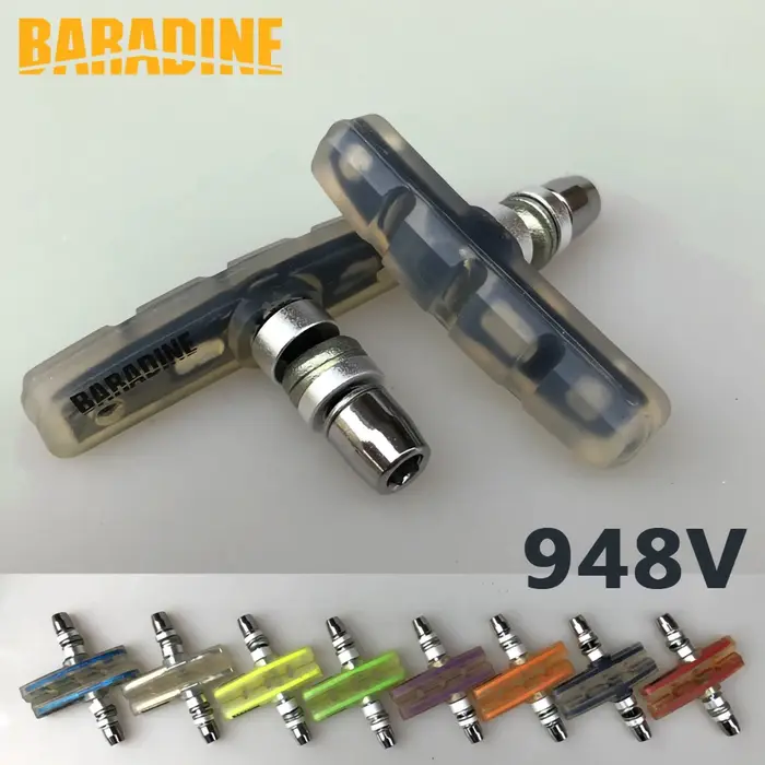 Baradine 948V vtt vélo v-brake chaussures Transparent 60mm plaquettes blocs de frein