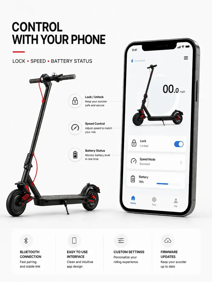 Trottinette électrique pliable 36V 500W avec siège amovible
