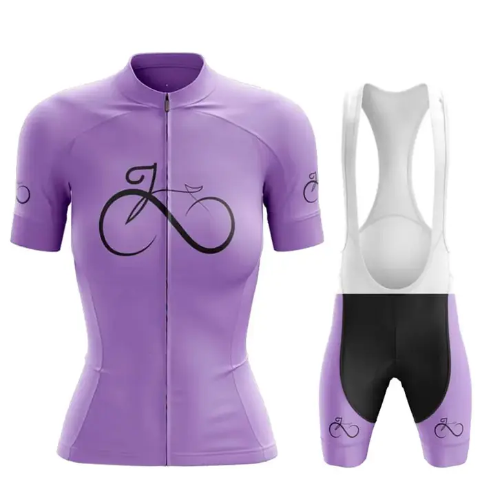 Maillot de cyclisme pour femme manches courtes avec coussinet gel respirant et pantalon en Lycra pour route été
