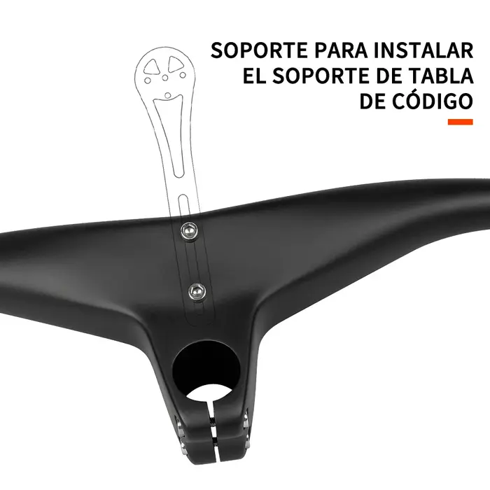 Guidon et tige de VTT en carbone TOSEEK 28,6 mm -17 °   Guidon intégré pour VTT 660 ~ 800-70/80/90/1